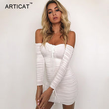 Load image into Gallery viewer, Desja&#39;s Sexy Off the Shoulder Long Sleeve Bodycon Dresses
