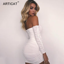 Load image into Gallery viewer, Desja&#39;s Sexy Off the Shoulder Long Sleeve Bodycon Dresses
