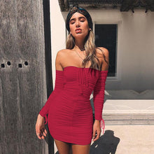 Load image into Gallery viewer, Desja&#39;s Sexy Off the Shoulder Long Sleeve Bodycon Dresses
