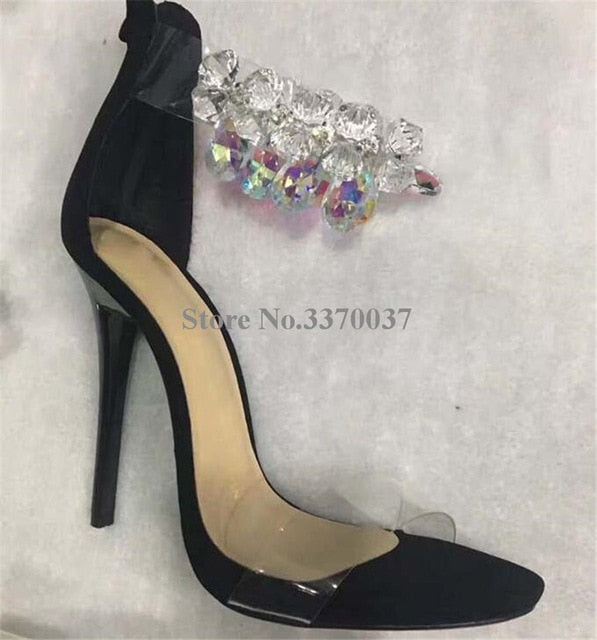 Ebony's  Luxury Rhinestone Transparent High Heel